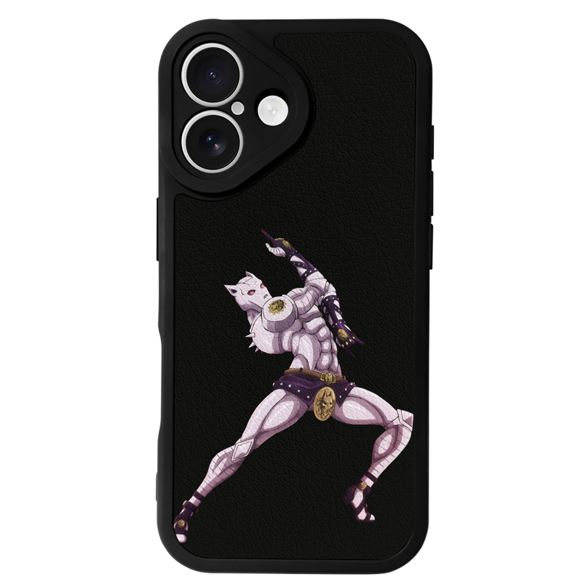 （画像用） ジョジョの奇妙な冒険 きら よしかげ JoJo's Bizarre Adventure Kira Yoshikage 【iPhone 16シリーズ対応】シリコンスマホケース（レザー調） 材質：シリコン